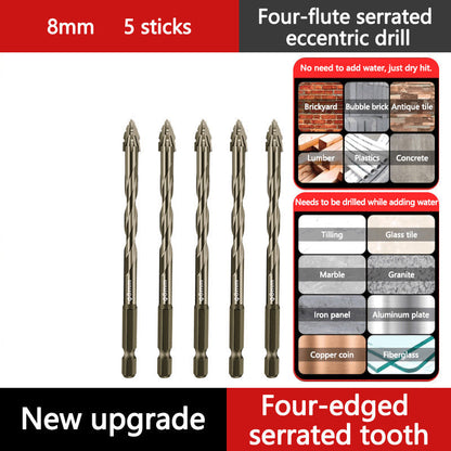🔥2025 Hot Sale🔥Hög kvalitet 4-Flute Serrated Eccentric Drill Bit Set
