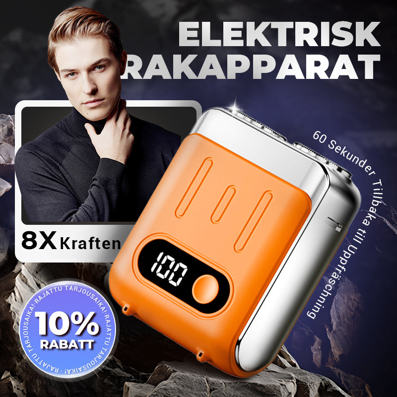 🔥Ny uppgradering🔥Bärbar Mini Roterande Elektrisk Rakapparat för Män