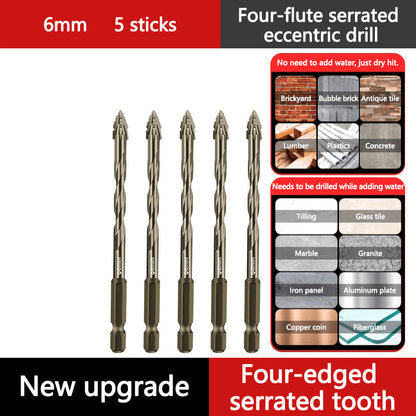 🔥2025 Hot Sale🔥Hög kvalitet 4-Flute Serrated Eccentric Drill Bit Set