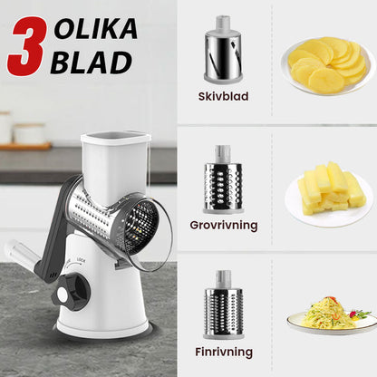 🥕Limiterad tid till halva priset-3 i 1 roterande osthyvel grönsaksrivare