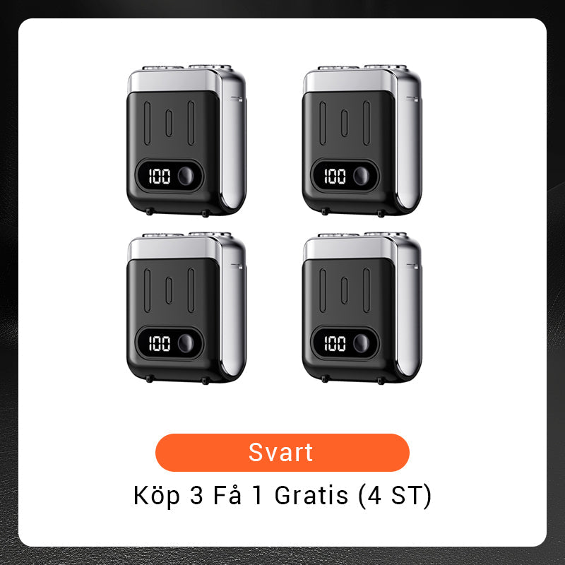🔥Ny uppgradering🔥Bärbar Mini Roterande Elektrisk Rakapparat för Män