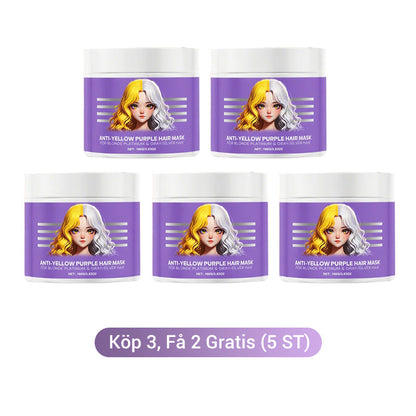 Anti-gulnande lila hårmask 💜 Säg adjö till röda höjdpunkter! 💜