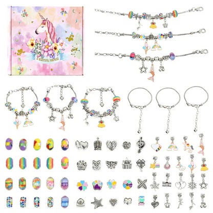 💫 60 % RABATT NU! 🎁 Kit för att göra charmarmband – innehåller pärlor och verktyg, kreativt och roligt för barn/vuxna, perfekt presentidé 👧📦