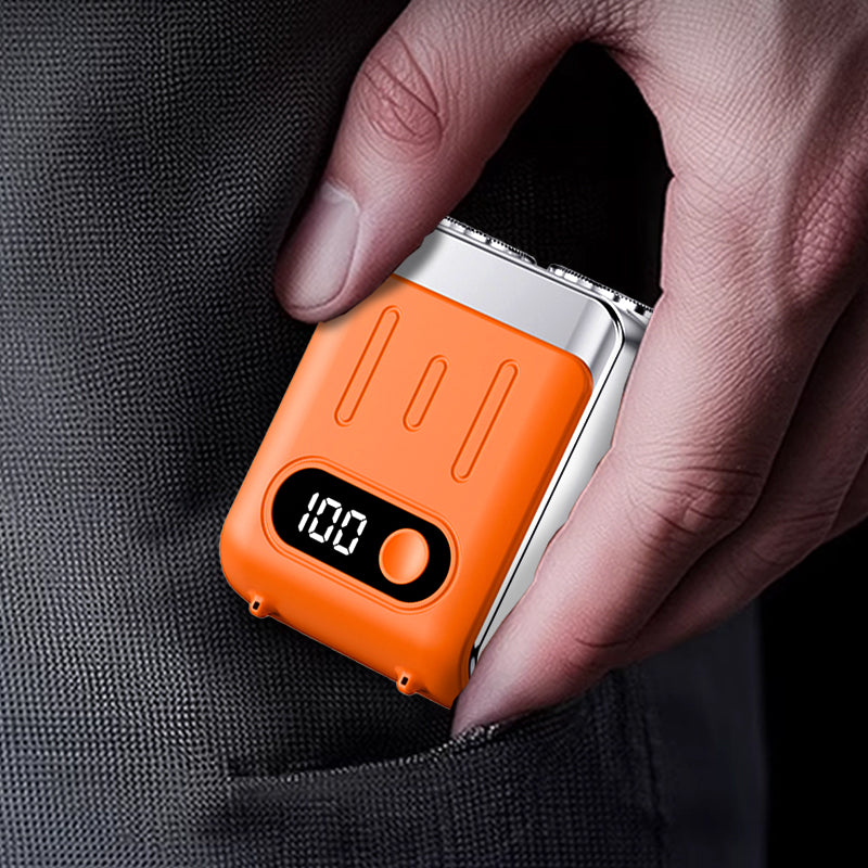 🔥Ny uppgradering🔥Bärbar Mini Roterande Elektrisk Rakapparat för Män