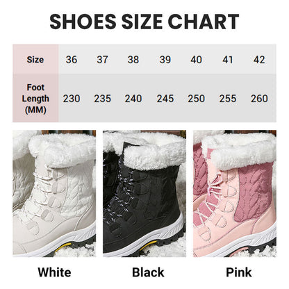 Fri leverans - Kvinnors trendiga utomhusvattentäta snöstövlar