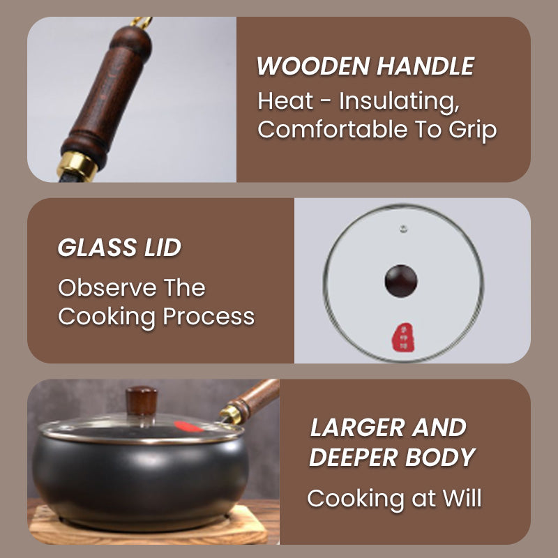 🔥Detta är sista dagen av kampanjen🔥Obelagd tjock järnpanna