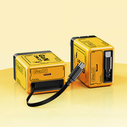 ⏳Begränsat tidserbjudande! Köp 3 få 2 gratis ⏰ Quick Charge Adapter med kabel och infällbar C-kontakt.