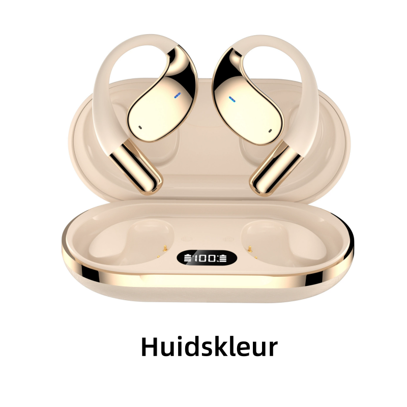 🎧✨ Trådlösa Öppna Öronshörlurar med LED-display
