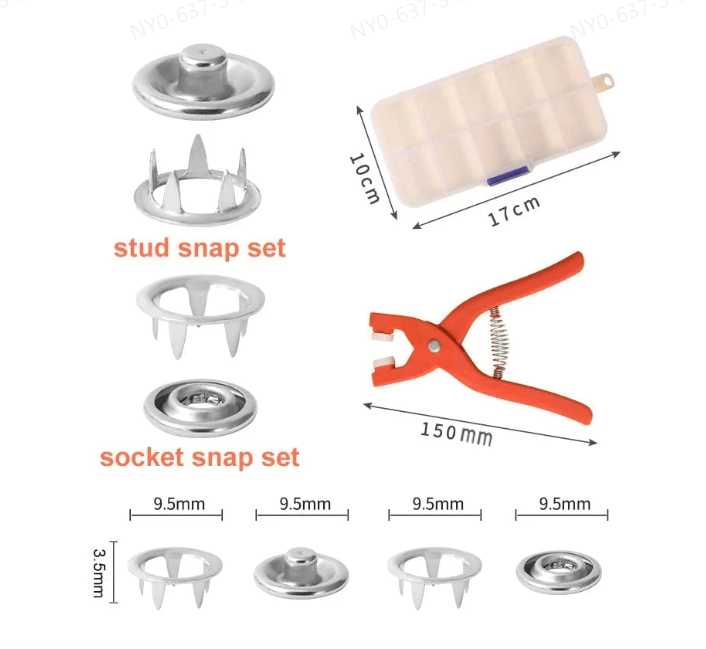 🔥Metallknappar med fästverktygssats